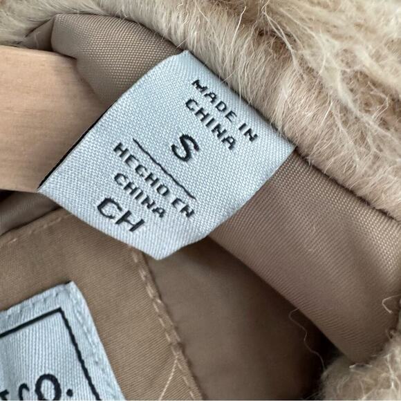 Levi’s Artic Cloth faux fur lined hooded parka winter jacket size small tan - Picture 12 of 12